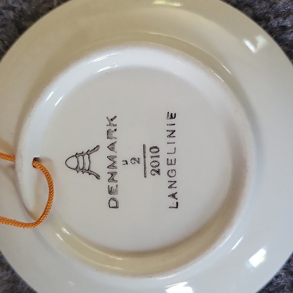 Vintage Cobalt Blue Little Mermaid Miniature Plate Denmark - Picture 5 of 5